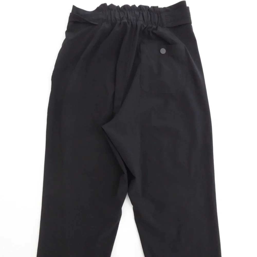 Athleta Women Skyline Pant II Black High Rise Paperbag Waist Tapered Leg 4 - Picture 5 of 11